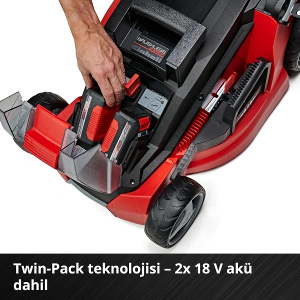 Einhell GE-EM 43 Li M Kit 2x4.0 Ah Akülü Çim Biçme Makinesi - 3413130
