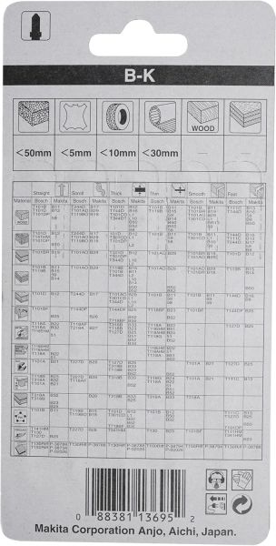 Makita dekupaj testere bıçağı B-K bıçak HCS, A-80416