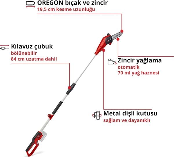 Einhell Gc-Lc 18/20 Li T - Solo, Akülü Yüksek Dal Budama