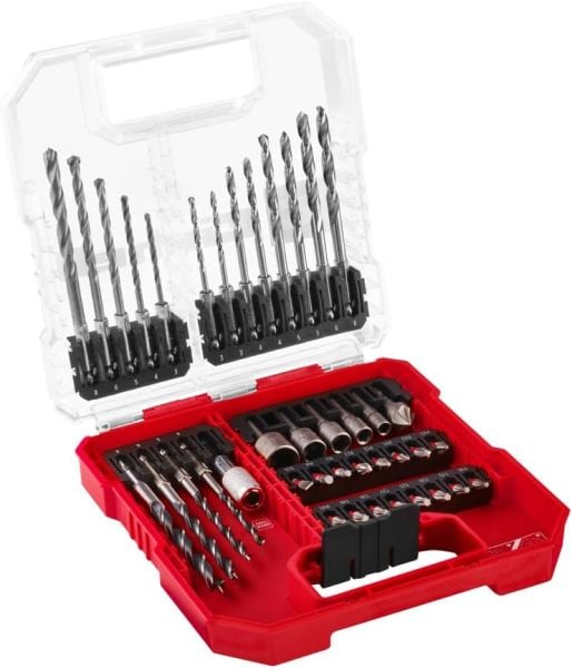 Orijinal Einhell L-CASE 40 parçalı uç ve matkap seti (25 mm uçlar, hızlı değiştirilebilir uç tutucu, lokma anahtar, havşa, metal, beton ve ahşap matkap uçları, saklama kutusu dahil) - 49109053