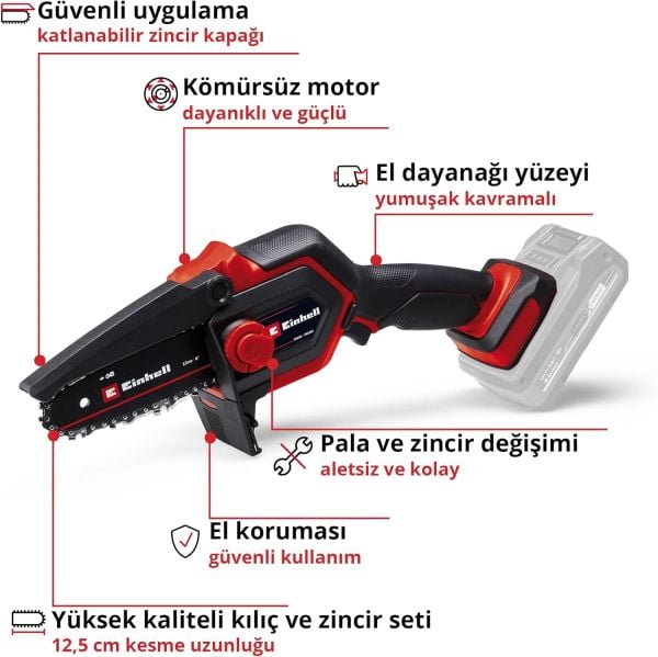 Einhell GE-PS 18/15 Li BL - Solo Akülü Dal Budama Testeresi