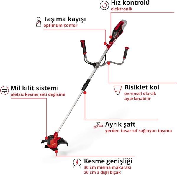 Einhell AGILLO 18/200 - Solo Akülü Çalı Tırpanı - 3411310